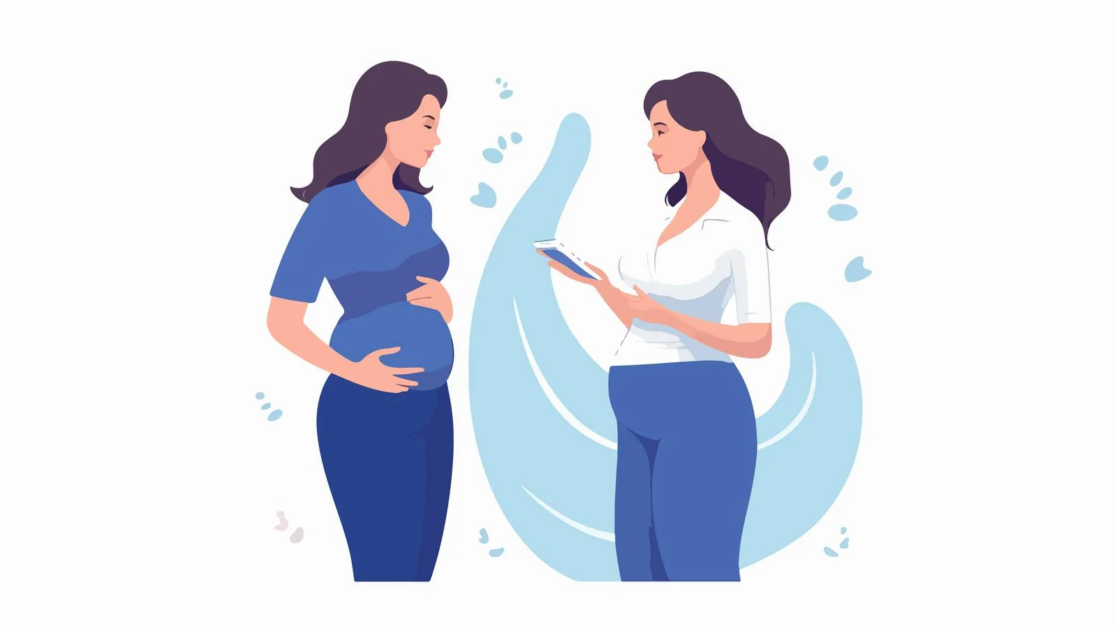 Pregnancy check-up by female doctor — free download from Dotvec