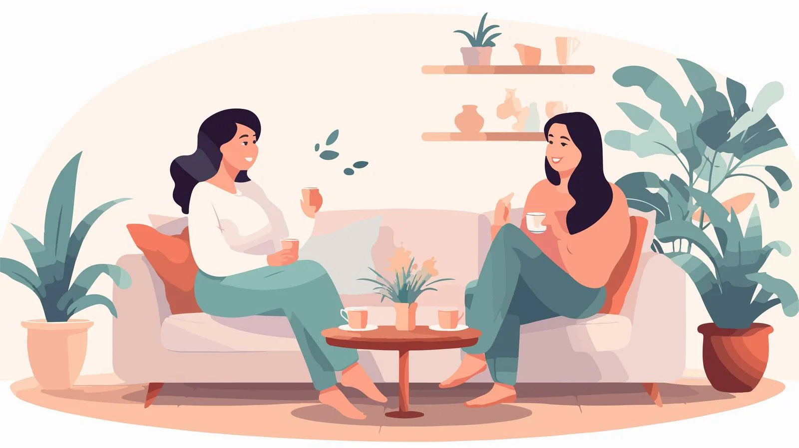 Intimate Conversation on Comfortable Sofa — free download from Dotvec