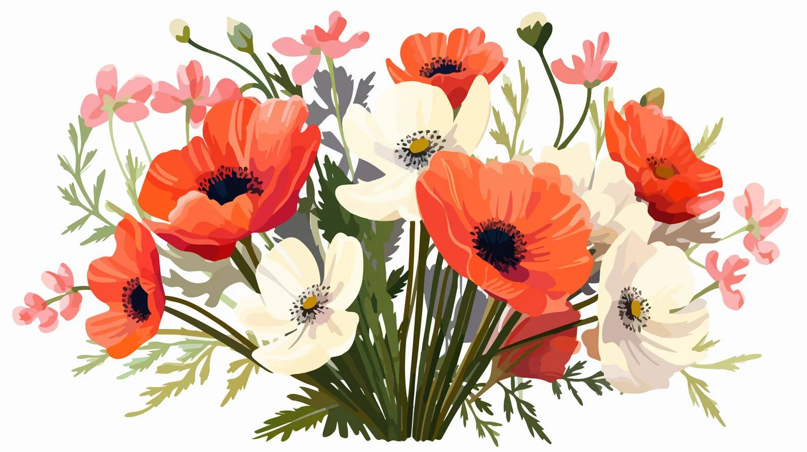 Elegant touch on stunning wildflower arrangement — free download from Dotvec