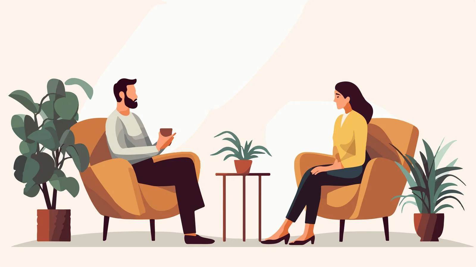 Therapist with female patient in armchair — free download from Dotvec
