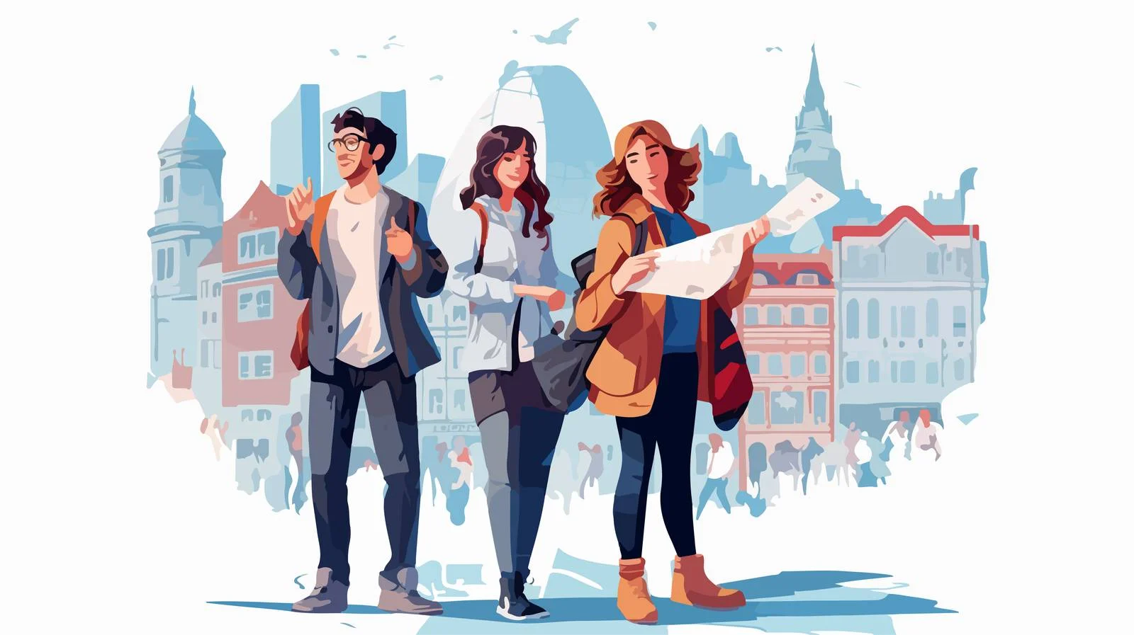 Experienced female guide showcasing local attractions — free download from Dotvec