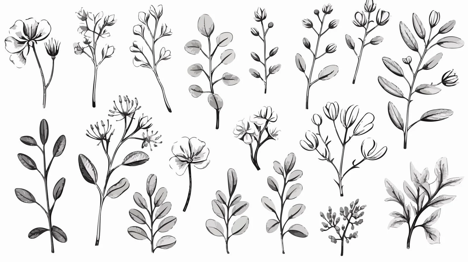 Fenugreek Herbal Plant Illustration — free download from Dotvec