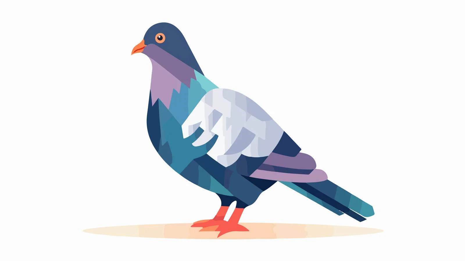Urban Pigeon on White Background — free download from Dotvec
