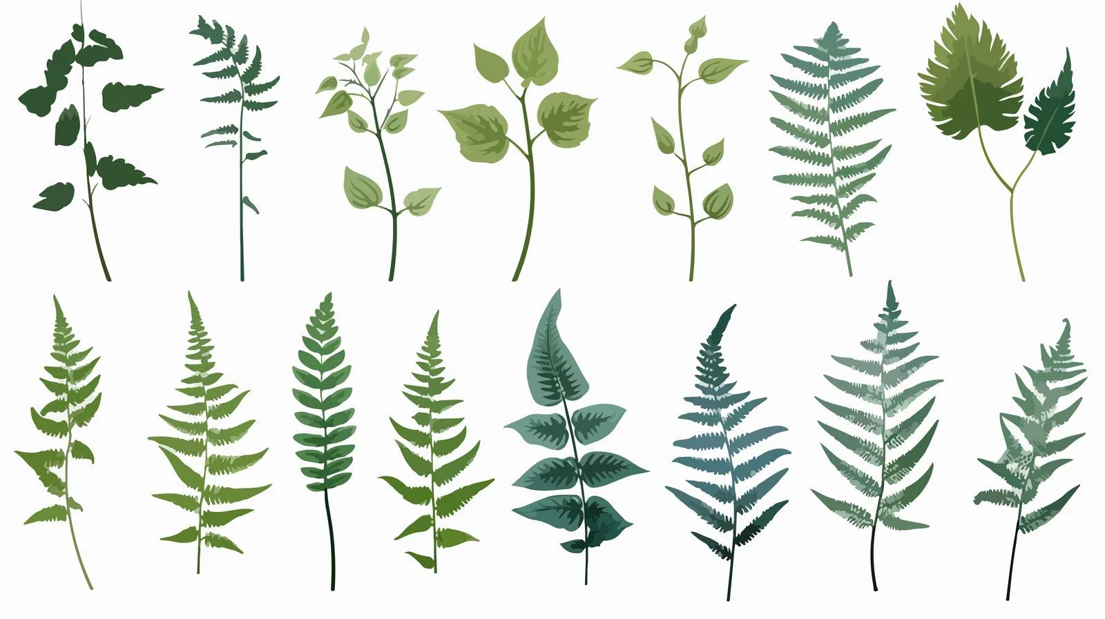 Exquisite Hand-Drawn Fern Sprouts Collection — free download from Dotvec