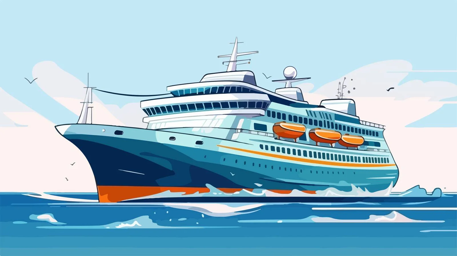 Luxurious Cruise Liner at Sea — free download from Dotvec