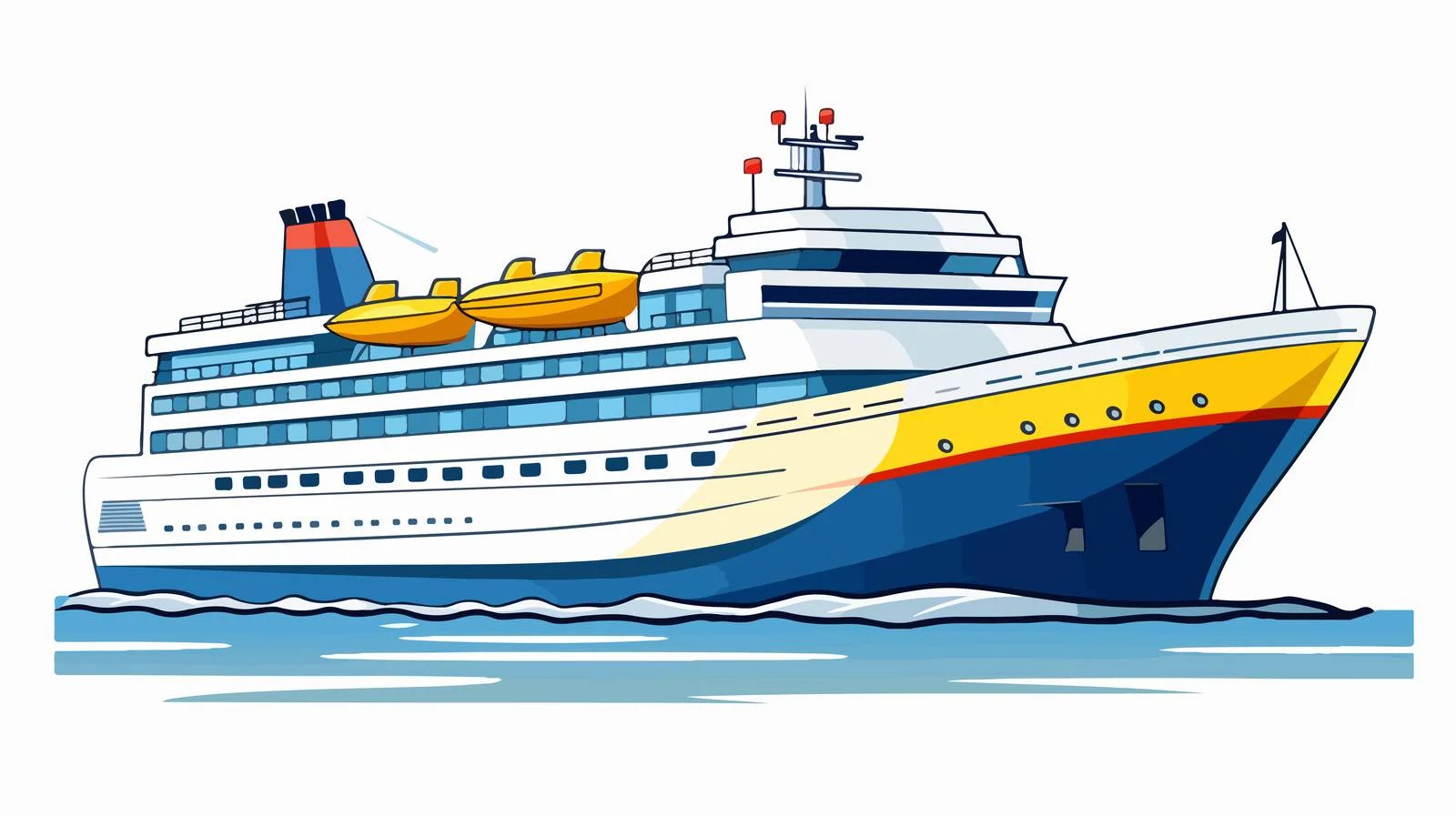 Elegant Luxury Liner Ferry on Water — free download from Dotvec