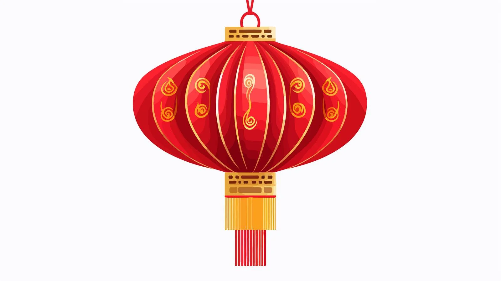 Traditional Chinese Street Lantern with Delicate Fringe — free download from Dotvec