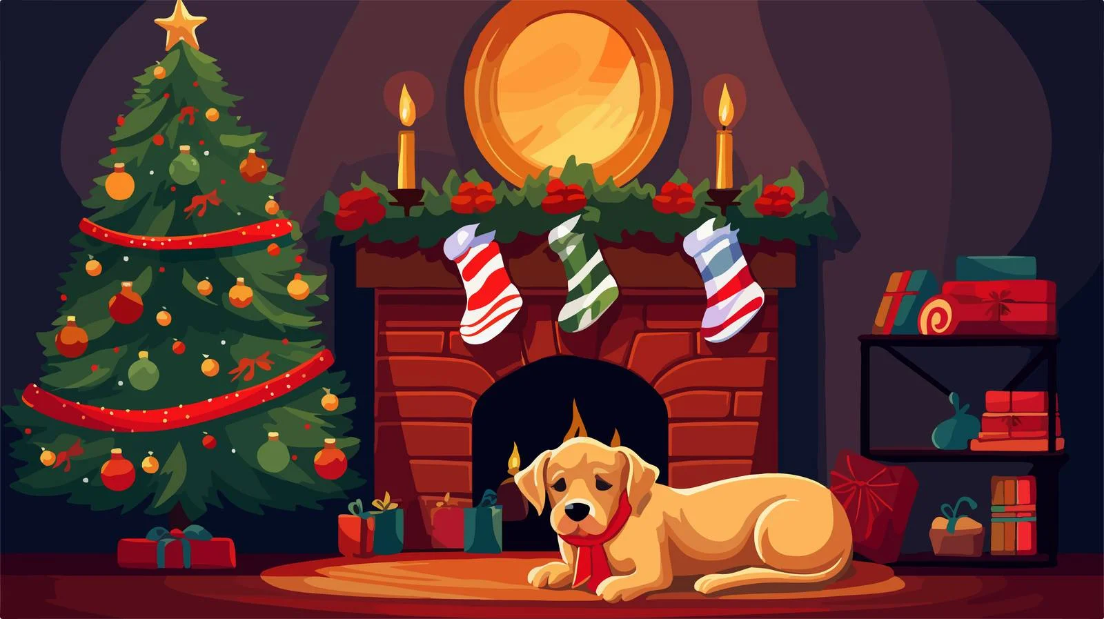 Cozy Festive Greetings Postcard Template Design – free greet image from Dotvec