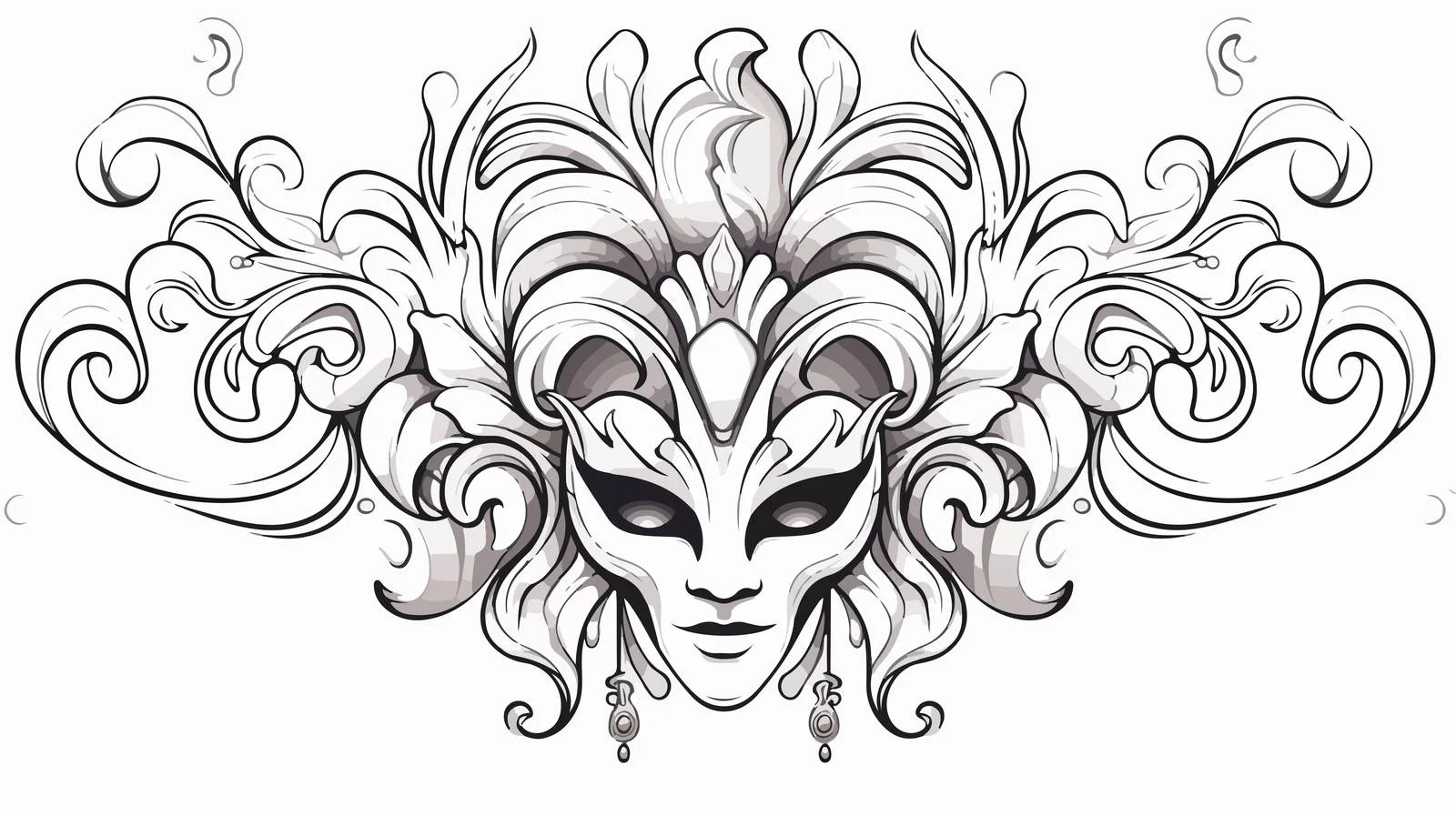 Vibrant Jester Harlequin Mask Celebration — free download from Dotvec