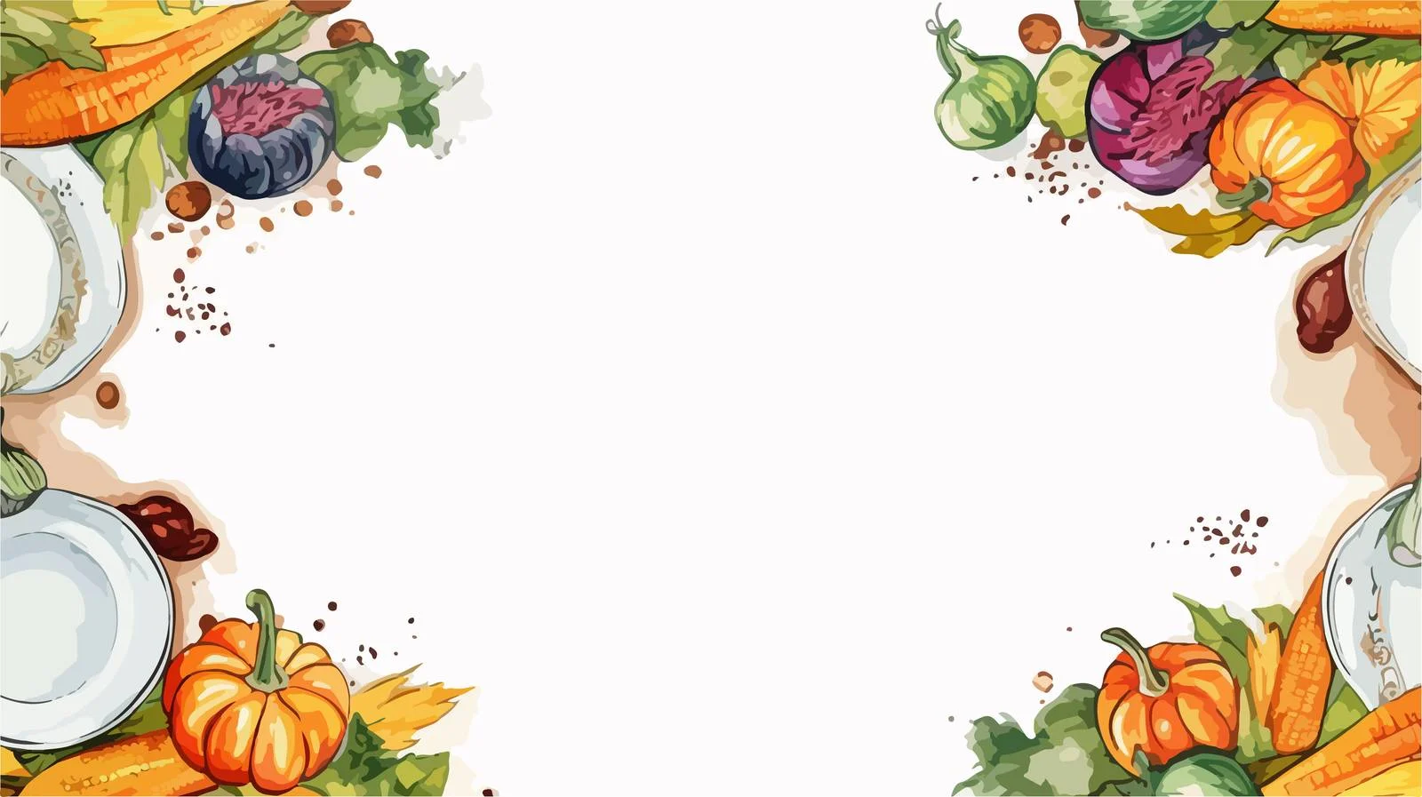 Elegant Festive Vegetarian Holiday Table Setting — free download from Dotvec