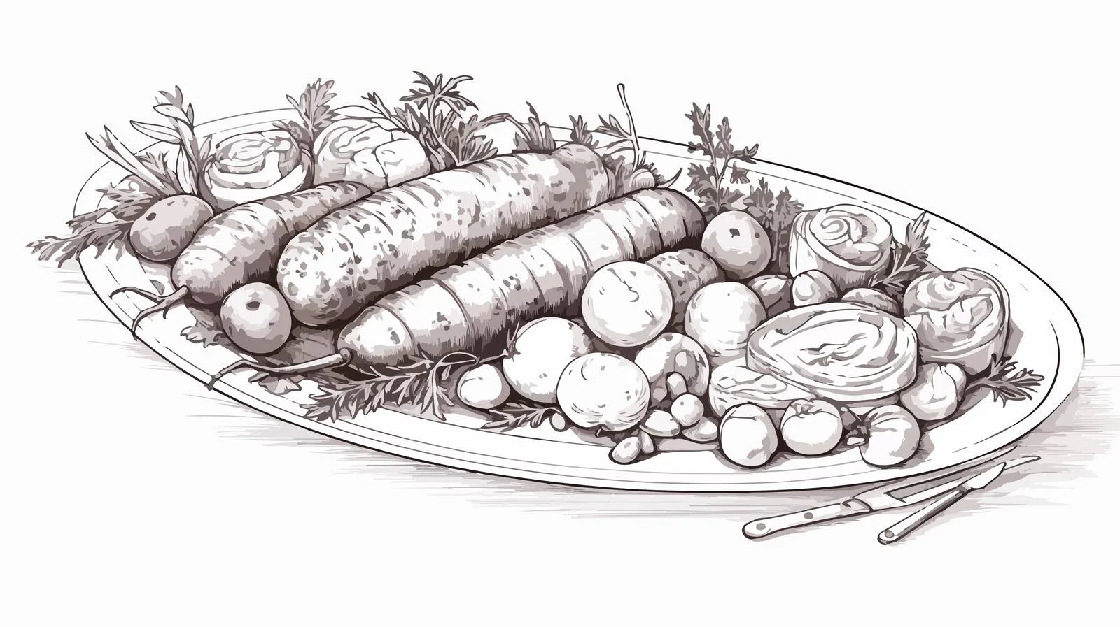 Elegant Festive Vegetarian Holiday Table Setting — free download from Dotvec