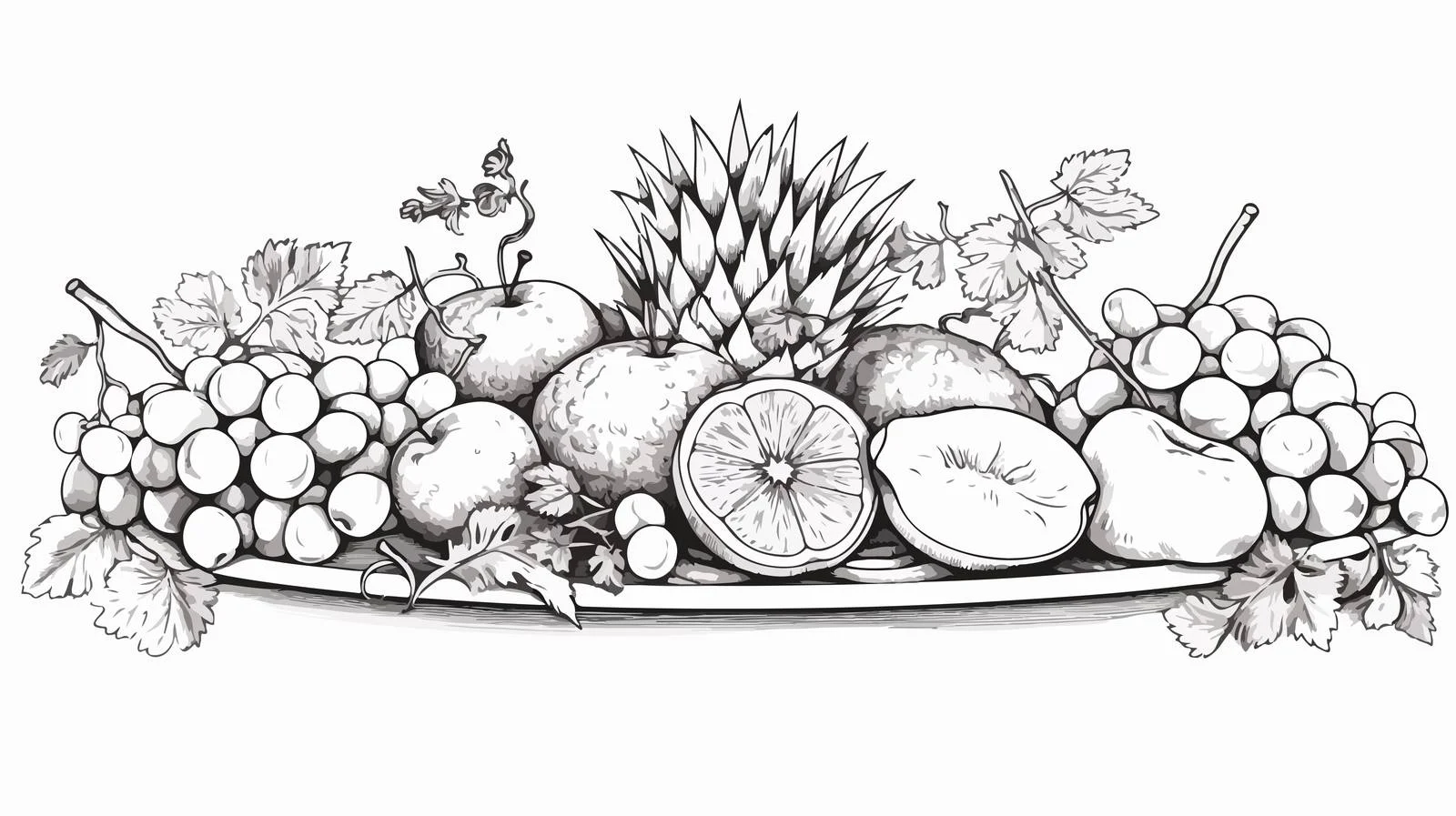 Elegant Vegetarian Holiday Table Setting — free download from Dotvec