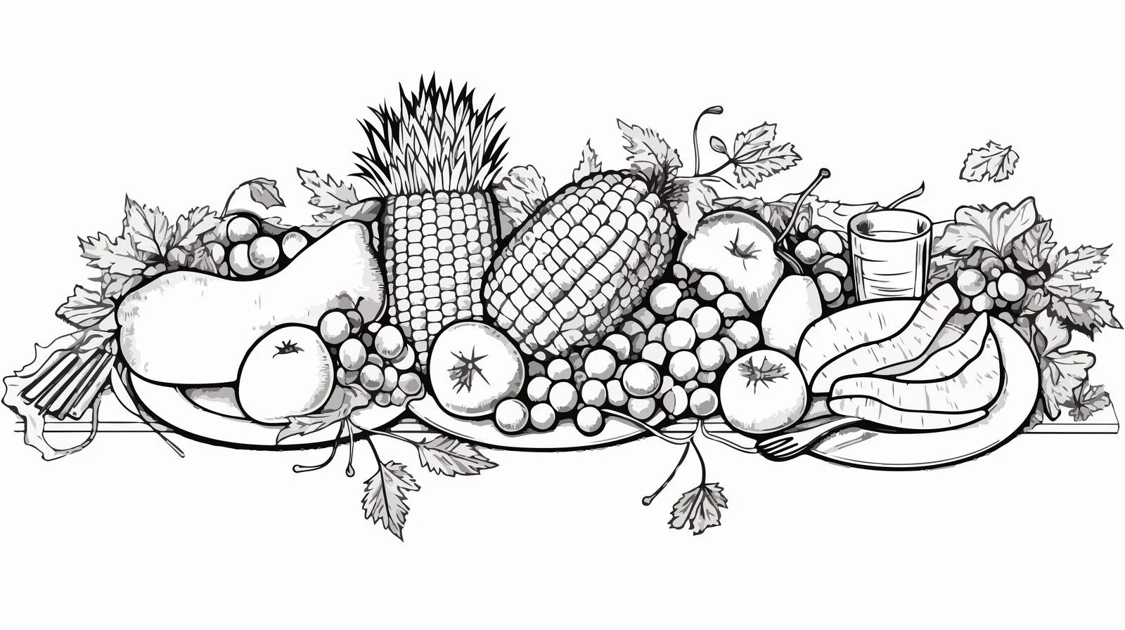 Elegant Vegetarian Holiday Table Setting — free download from Dotvec