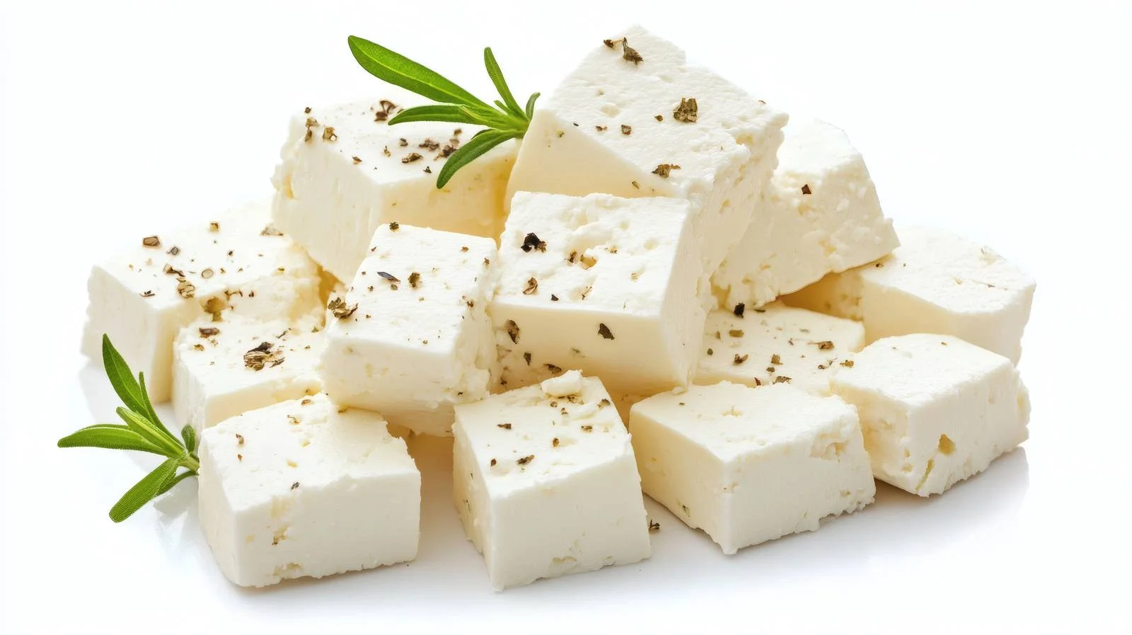 Feta Cheese on White Background — free download from Dotvec