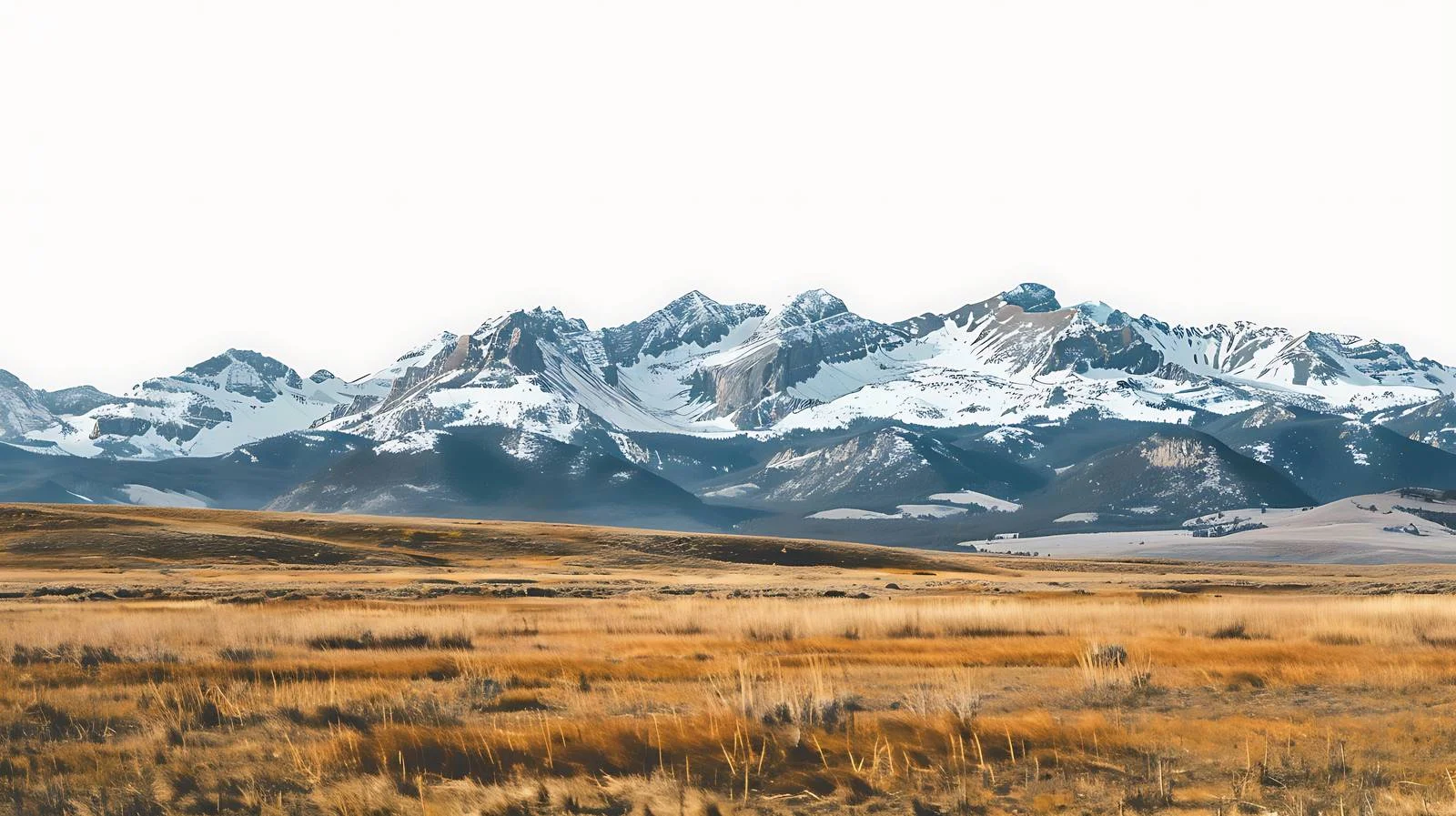 Wyoming Field and Mountains White Background — free download from Dotvec