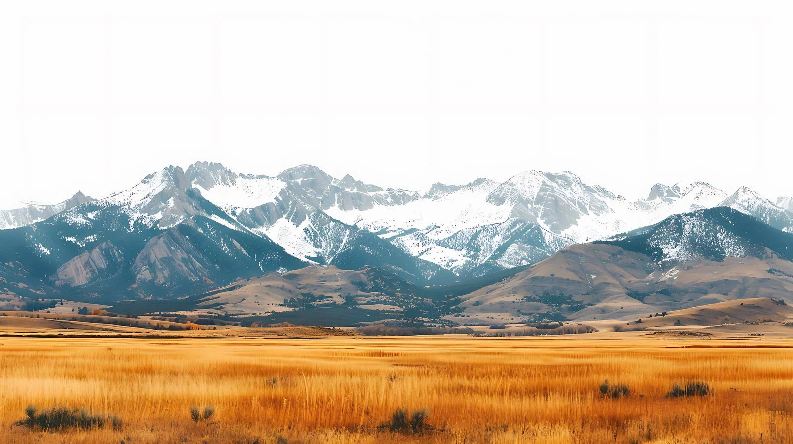 Serene Wyoming Landscape against White Background — free download from Dotvec
