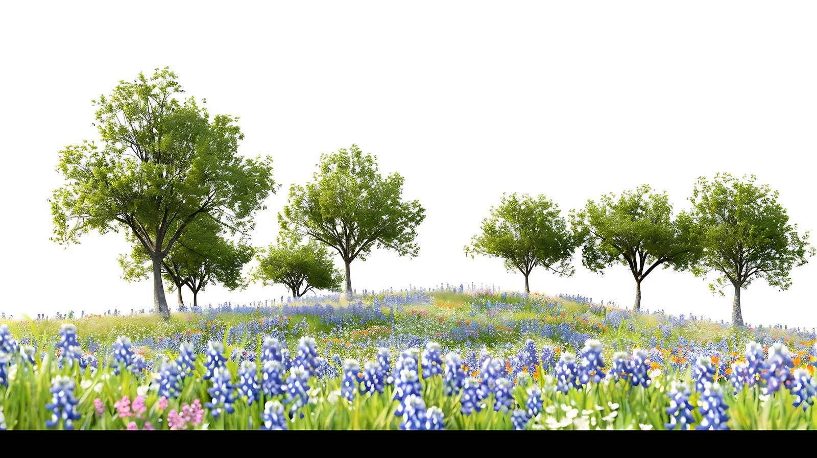 Vibrant Texas Bluebonnets and Wildflowers Meadow — free download from Dotvec
