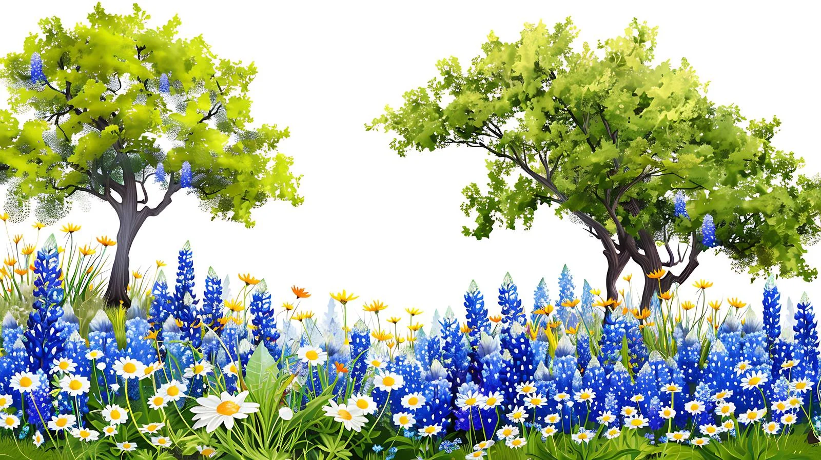 Vibrant Texas Wildflower Field Landscape — free download from Dotvec