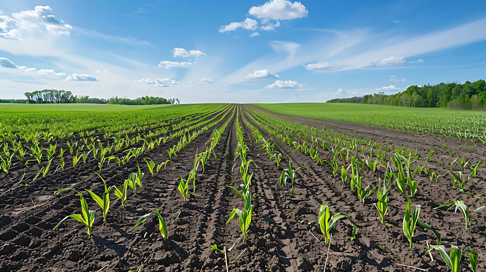 Vibrant Central Minnesota Young Corn Field — free download from Dotvec
