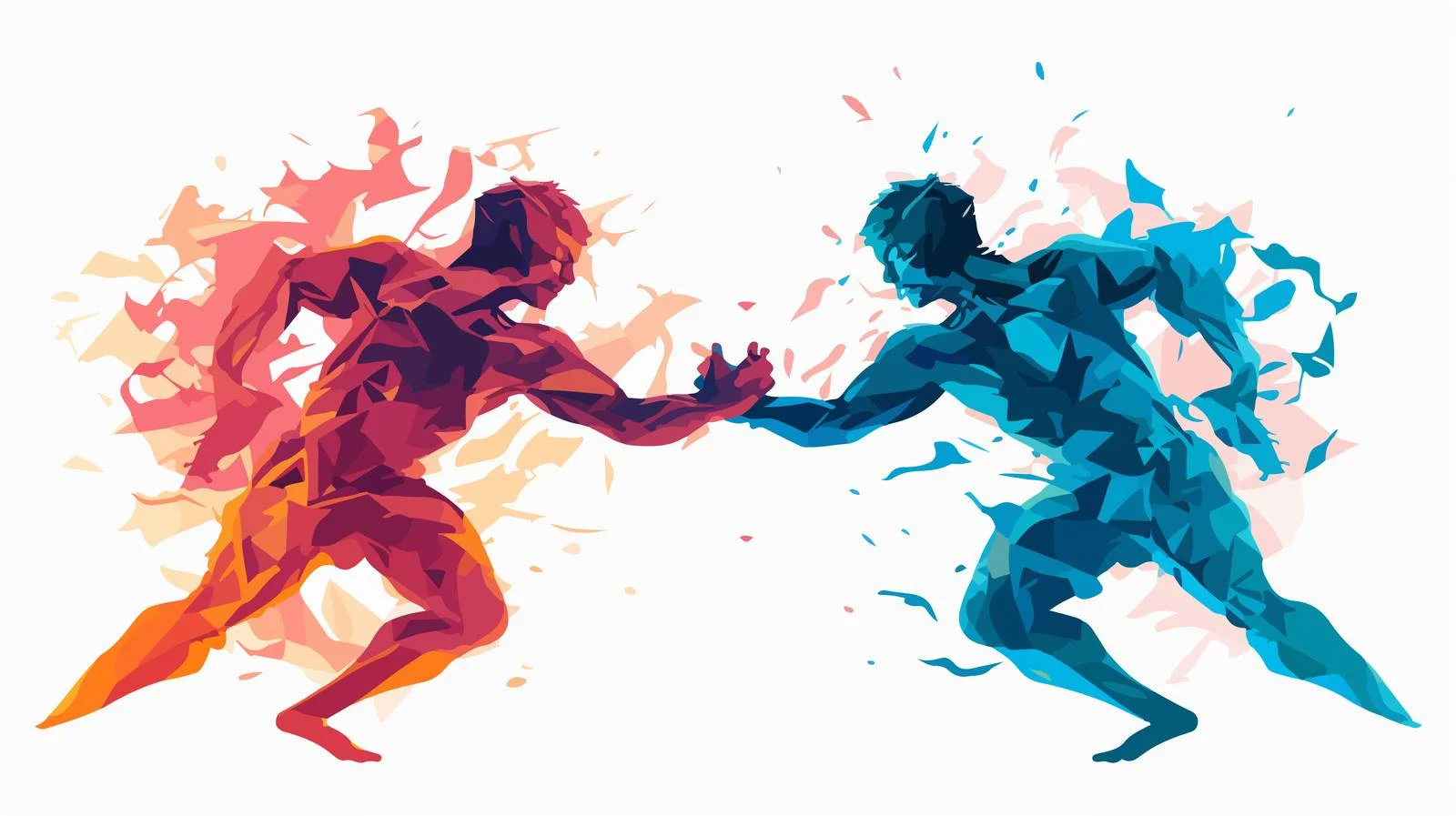 Intense Battle Between Abstract Combatants — free download from Dotvec