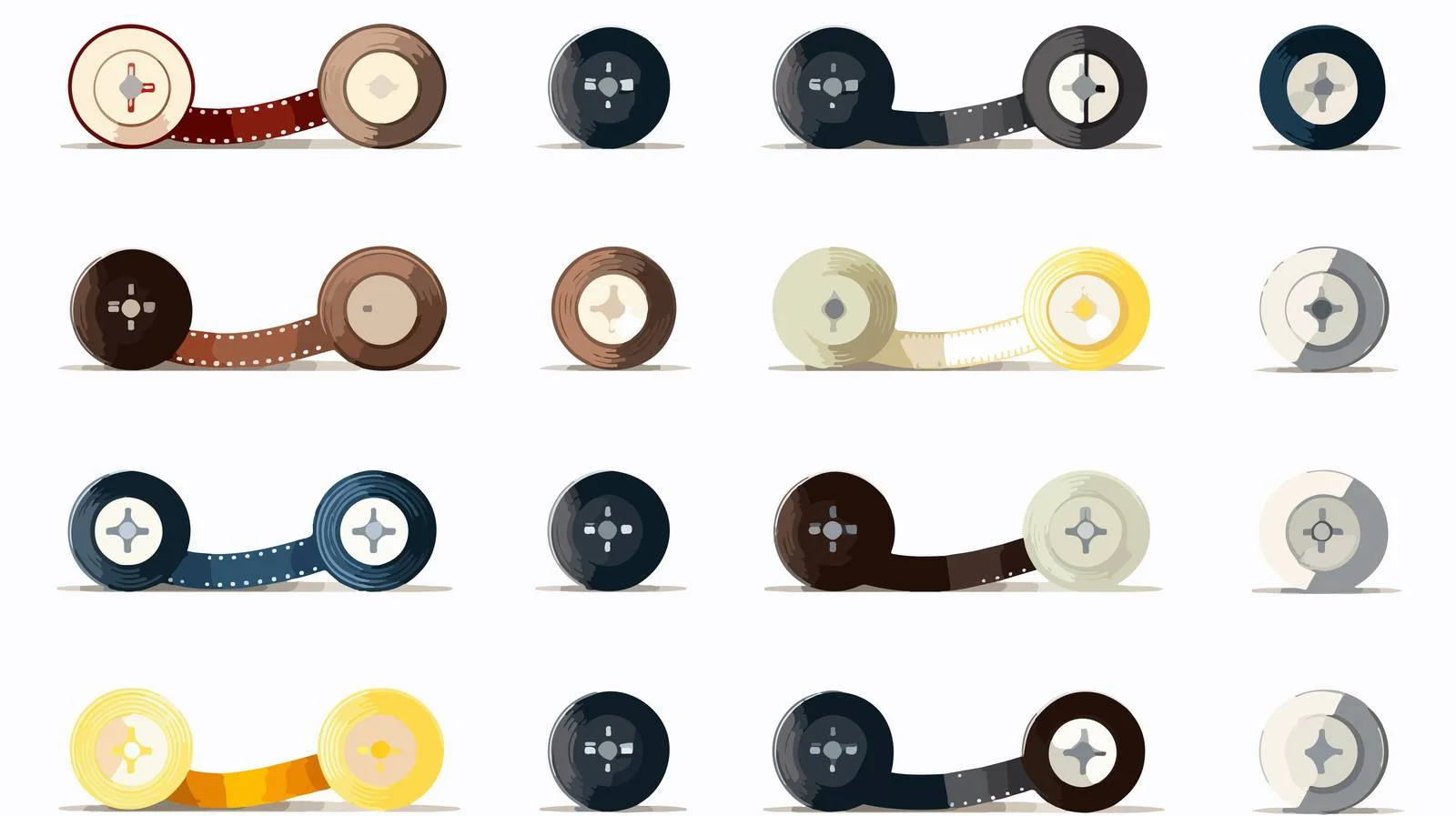 Film Strip Collection Vector Isolated on White — free download from Dotvec
