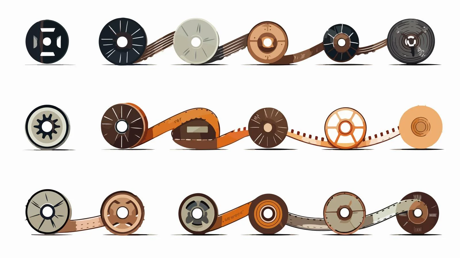 Film Strip Vector Template Collection — free download from Dotvec