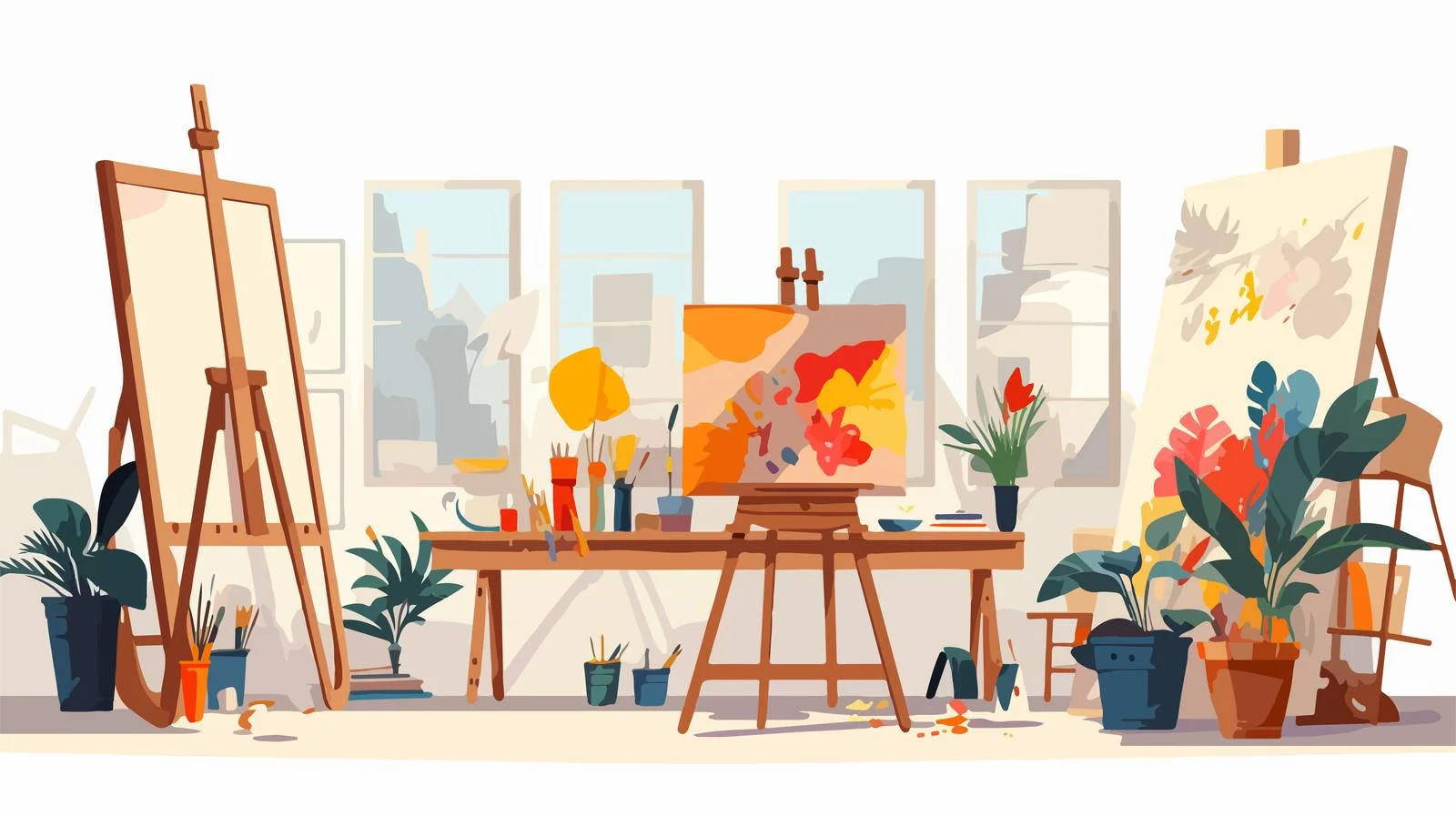 Elegant Artist Workshop with Natural Lighting — free download from Dotvec