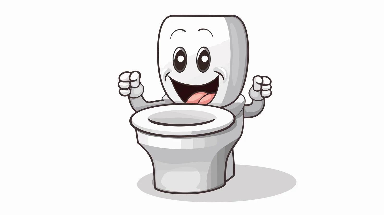 Toilet Character Cartoon Style Vector Illustration — free download from Dotvec