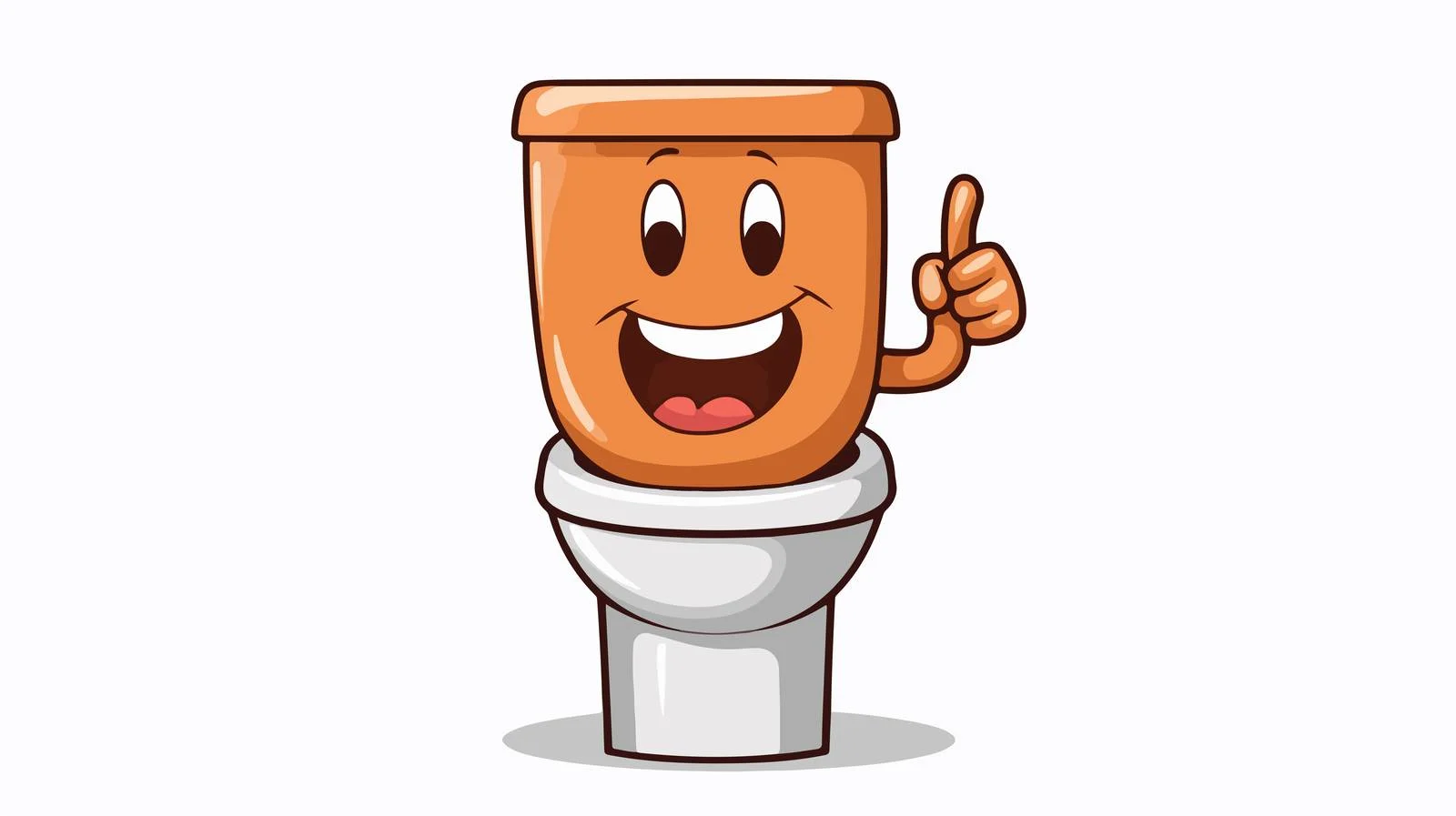 Toilet Character Cartoon Style Vector Illustration — free download from Dotvec