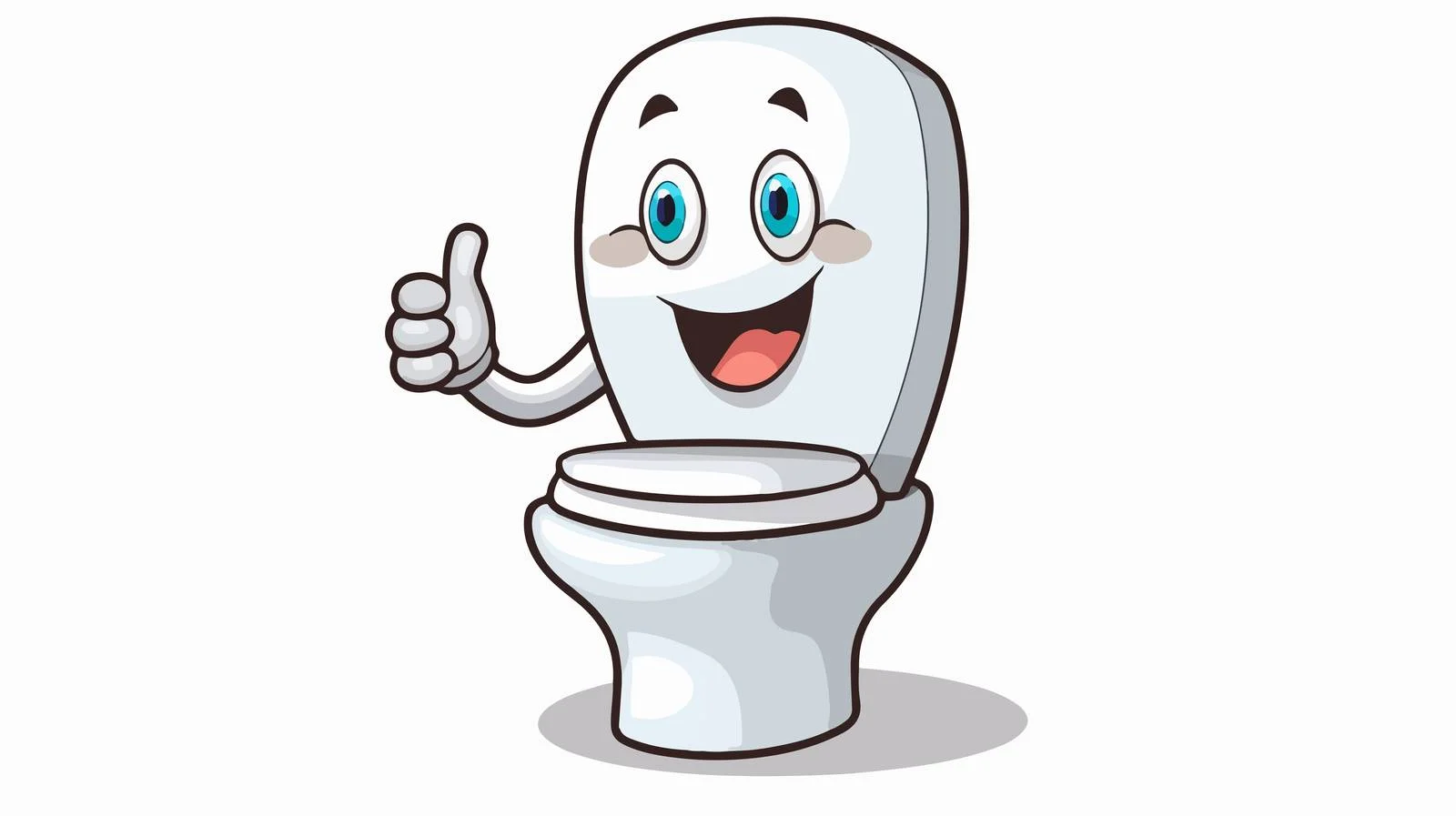 Toilet Cartoon Character Vector Illustration — free download from Dotvec