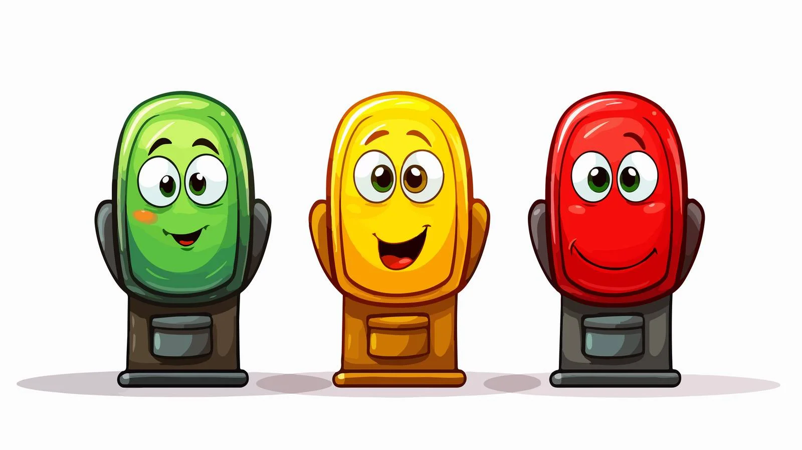 Traffic Light Cartoon Illustration — free download from Dotvec