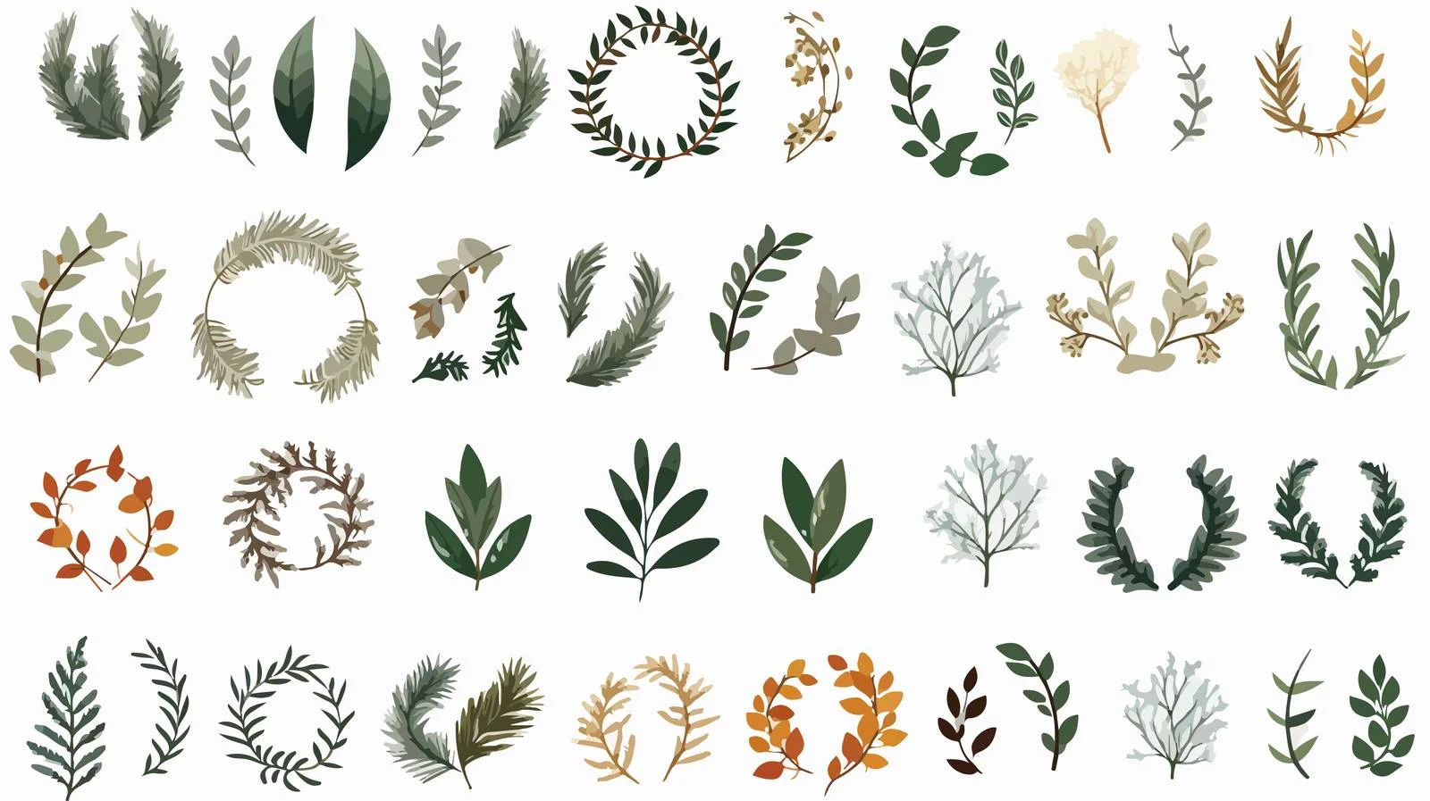 Elegant Fir Branches Christmas Wreath Decoration — free download from Dotvec