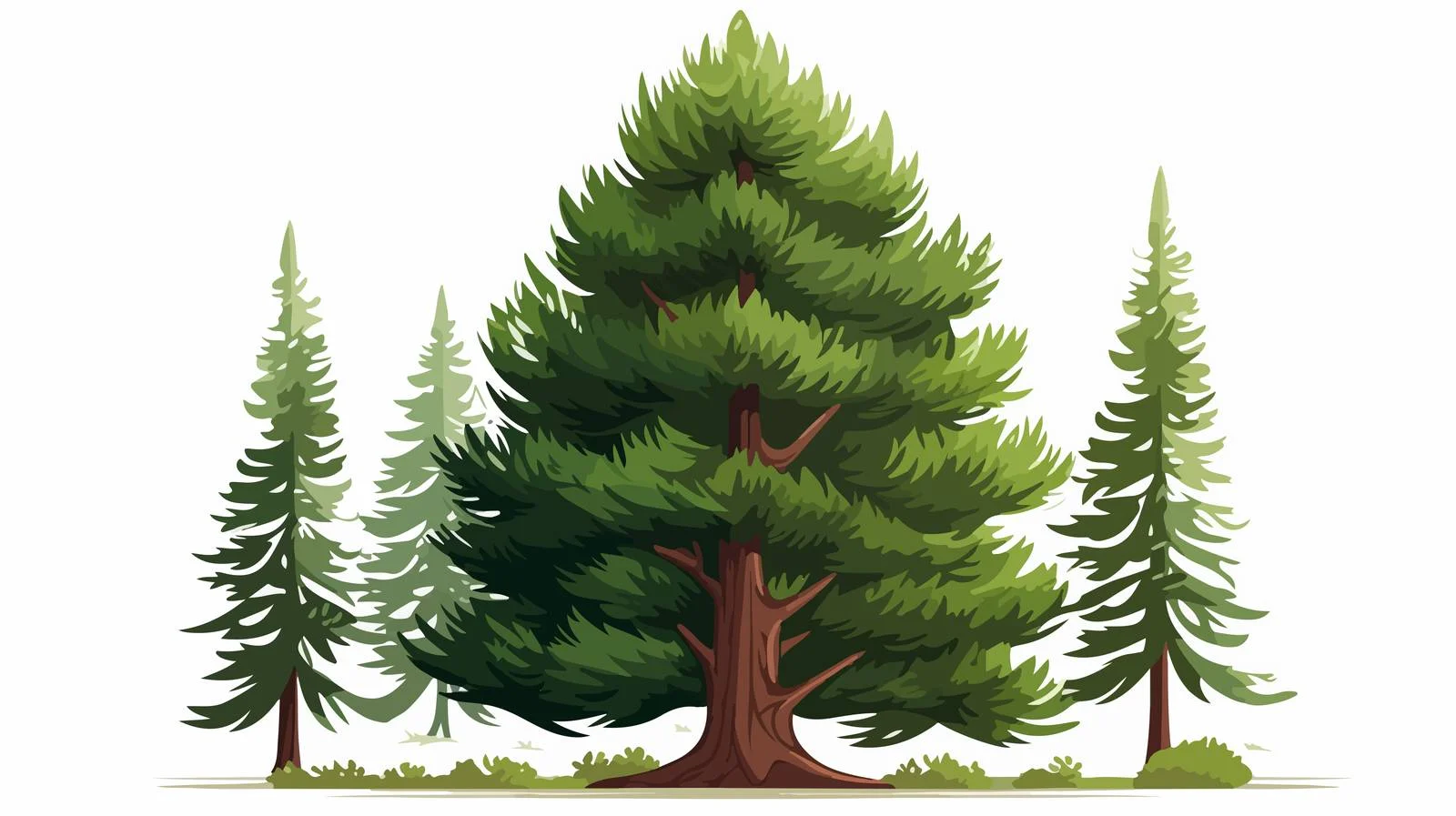 Majestic fir tree with elegant conifer branches — free download from Dotvec