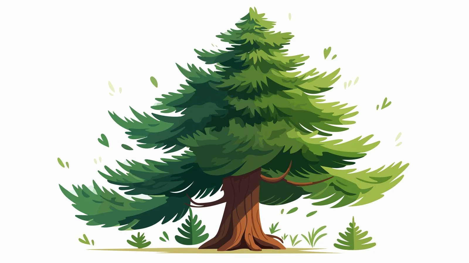 Majestic Fir Tree Trunk and Coniferous Branches — free download from Dotvec