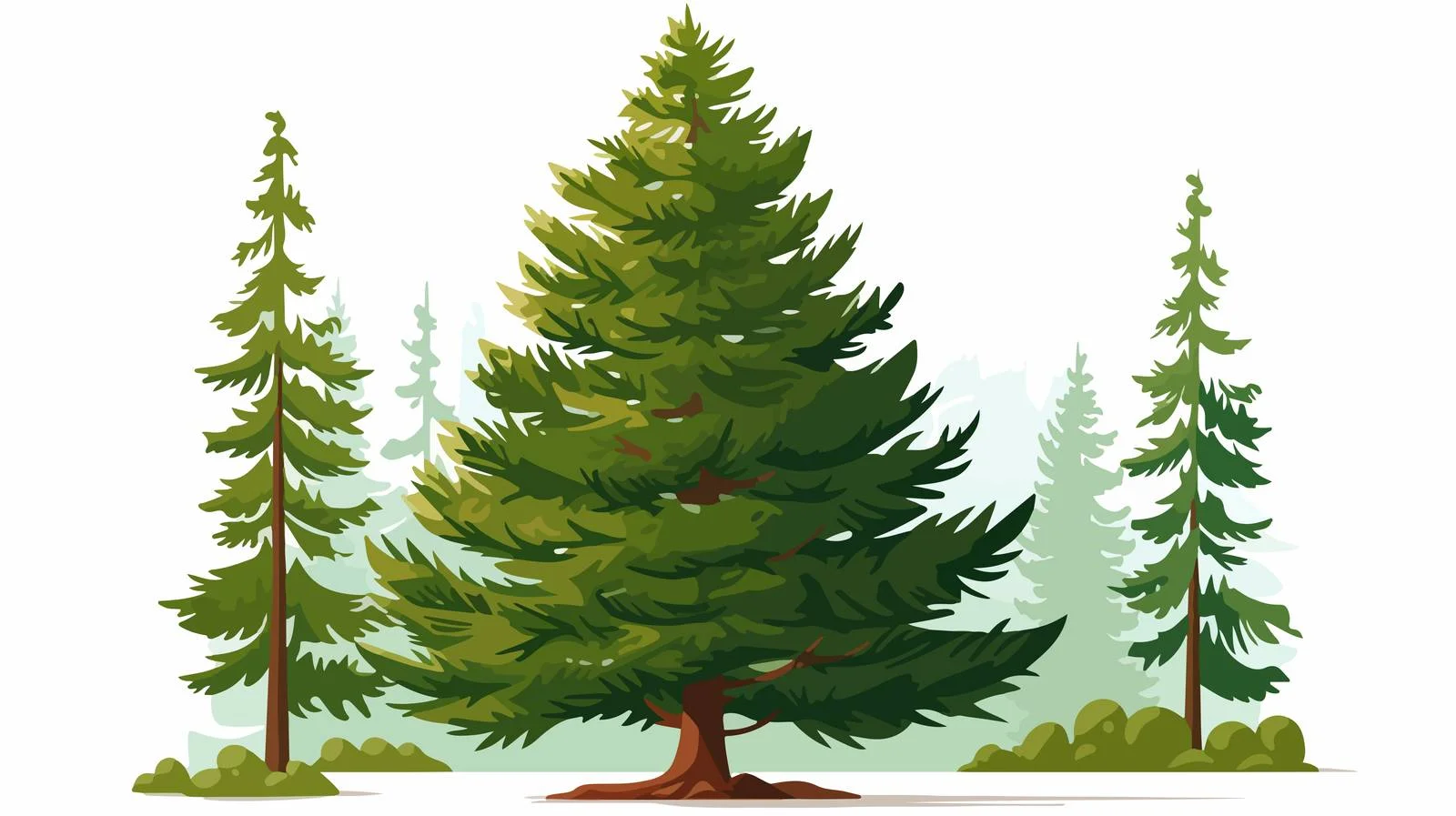 Majestic Fir Tree and Conifer Branches — free download from Dotvec