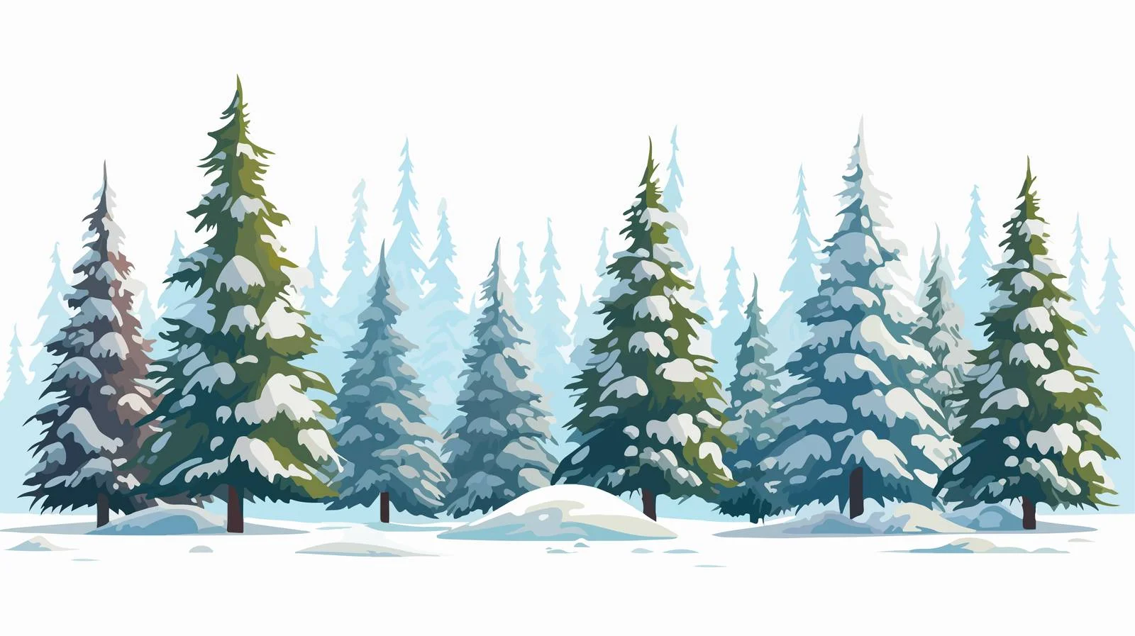 Snow-covered Fir Trees in Winter Season — free download from Dotvec