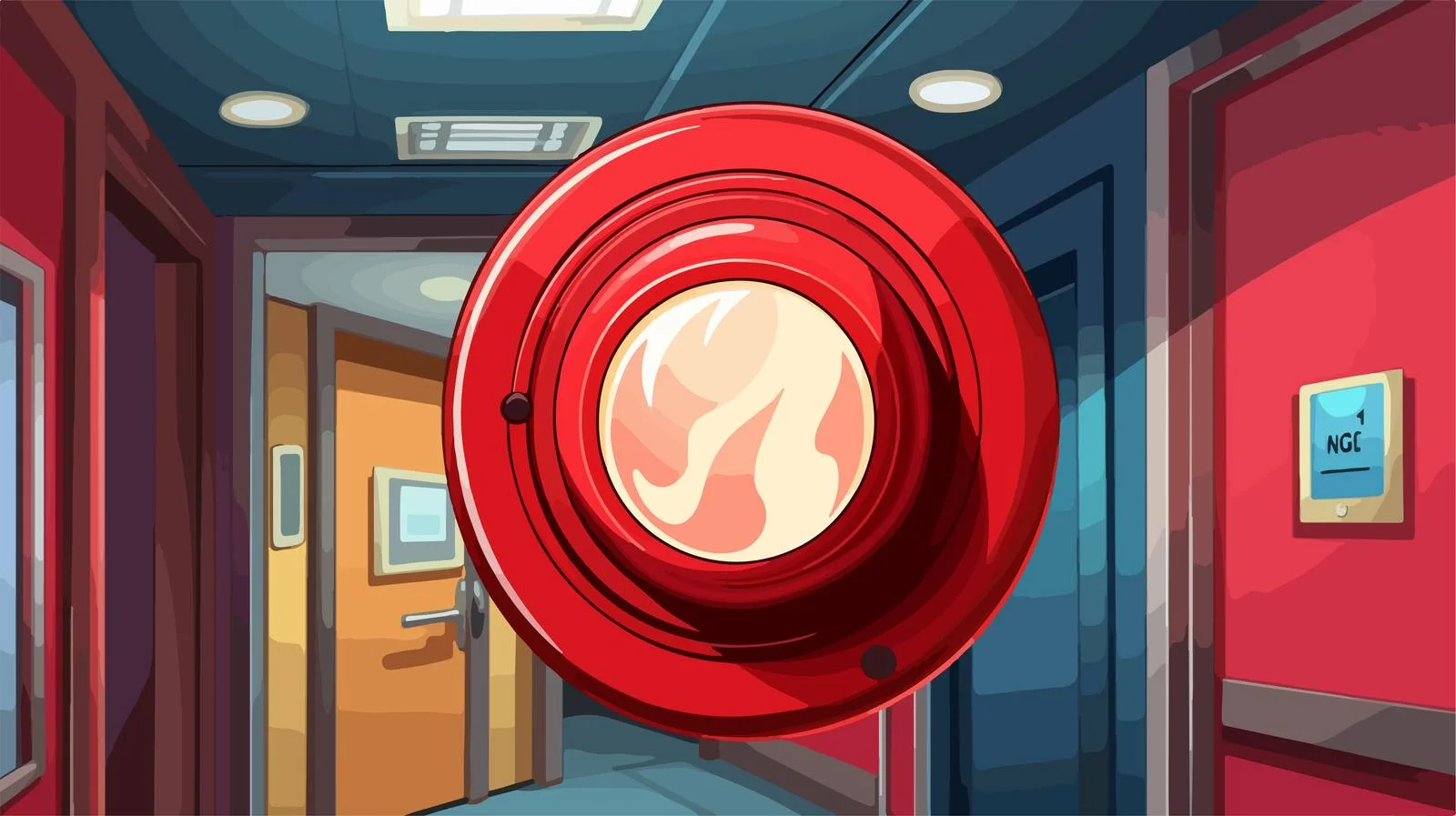 Emergency Fire Alarm Button — free download from Dotvec