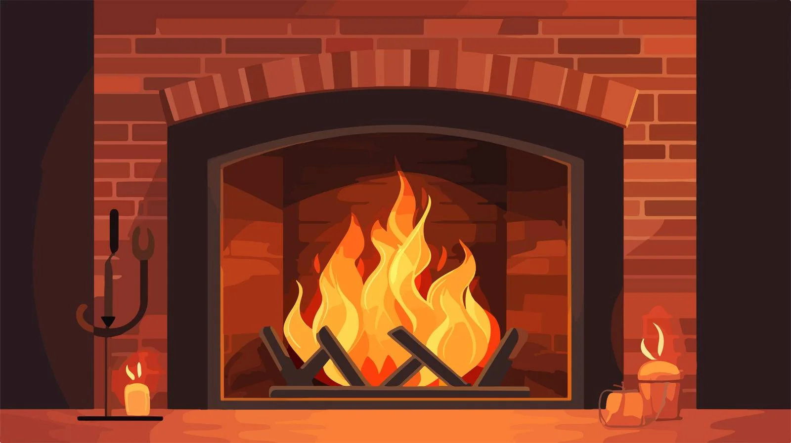 Warm Fireplace Ambience in Cozy Home — free download from Dotvec