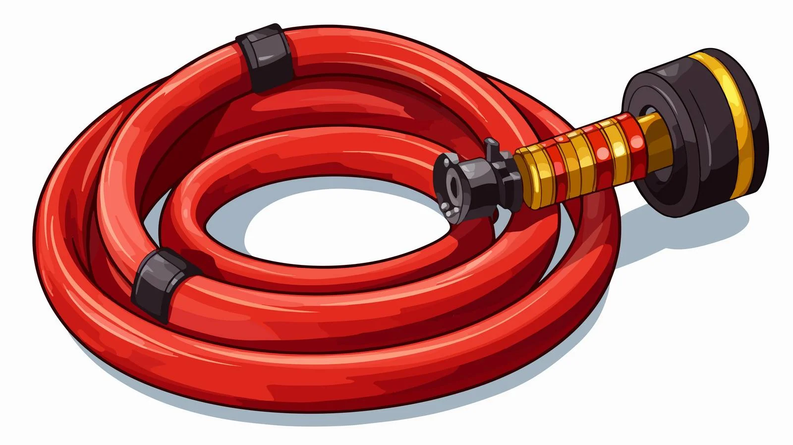 Red Fire Hose Extinguishing Image — free download from Dotvec