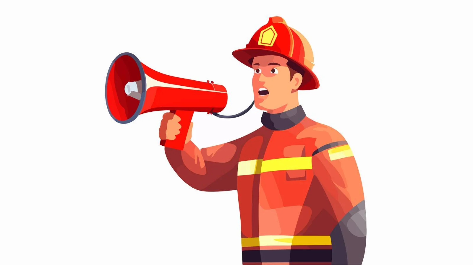 Firefighter Briefs on Fire Emergency Situation — free download from Dotvec