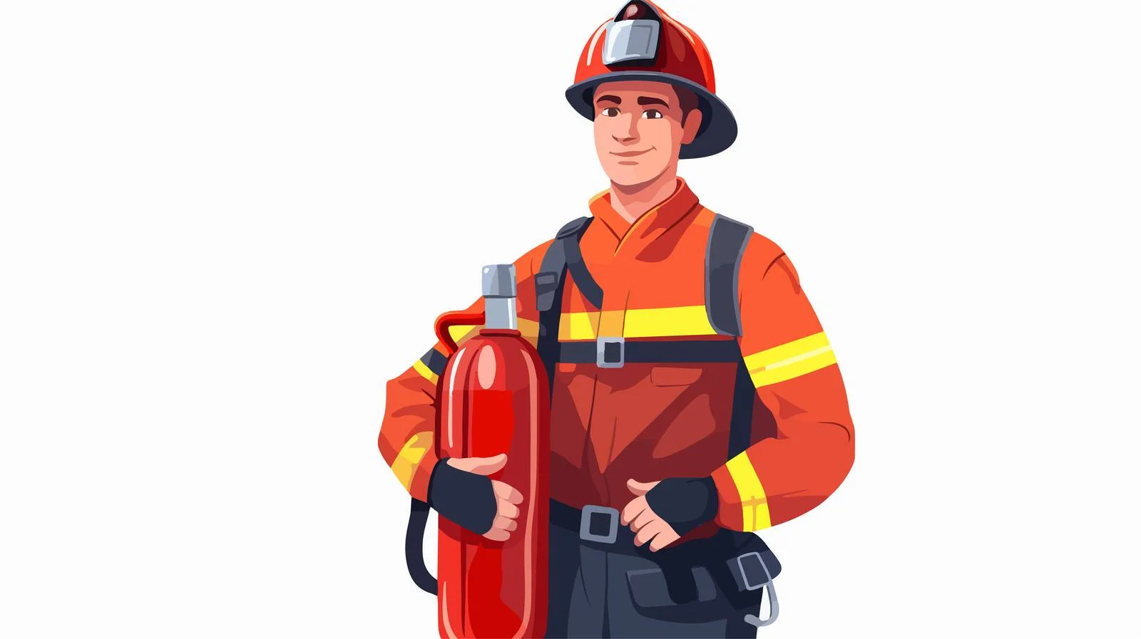 Professional Firefighter in Fire Resistant Gear — free download from Dotvec