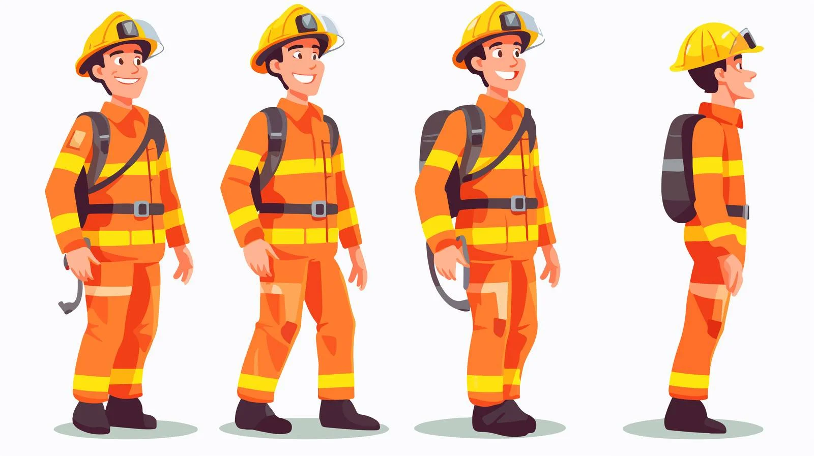 Professional Firefighter in Fireproof Gear — free download from Dotvec