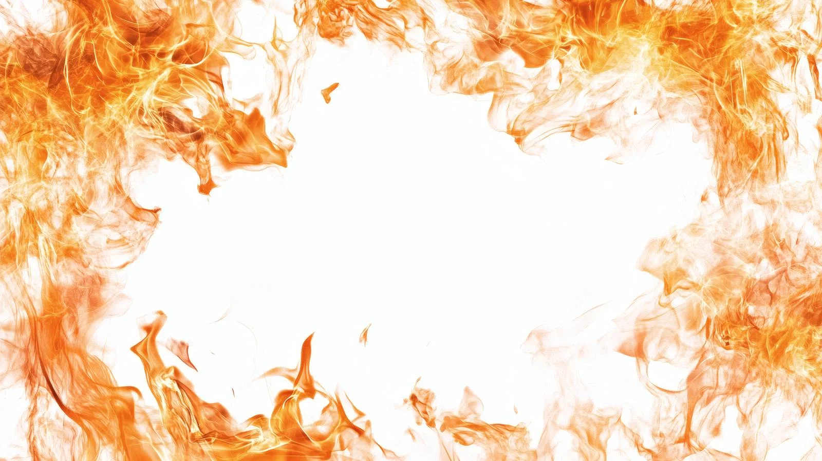 Fiery Flames Frame on White Background — free download from Dotvec