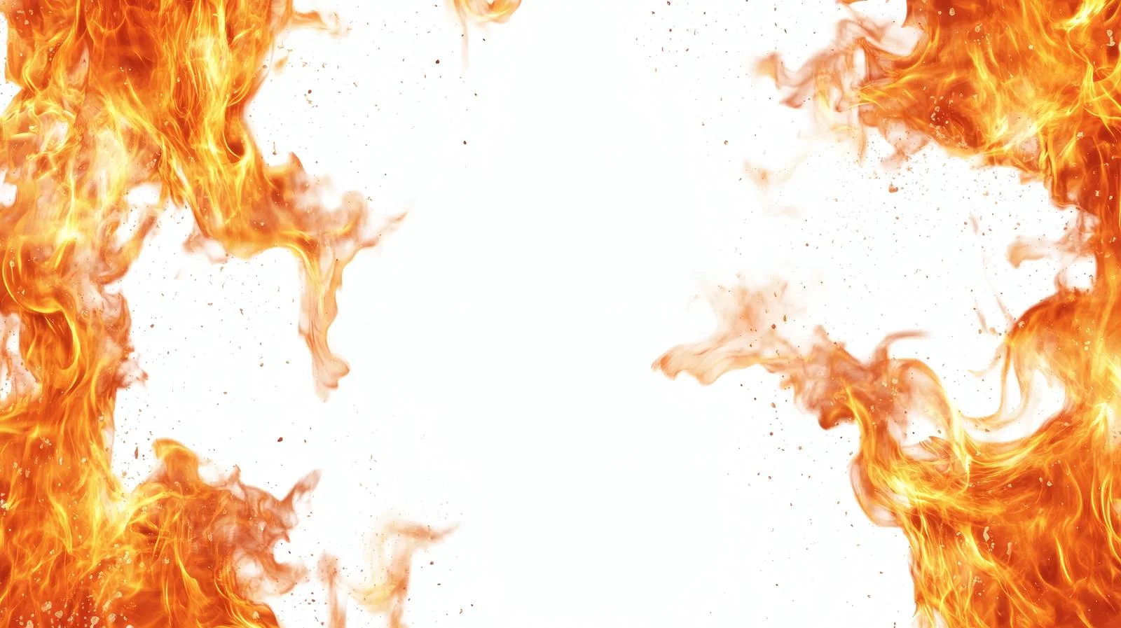 Elegant Fireflames Frame on White Background — free download from Dotvec