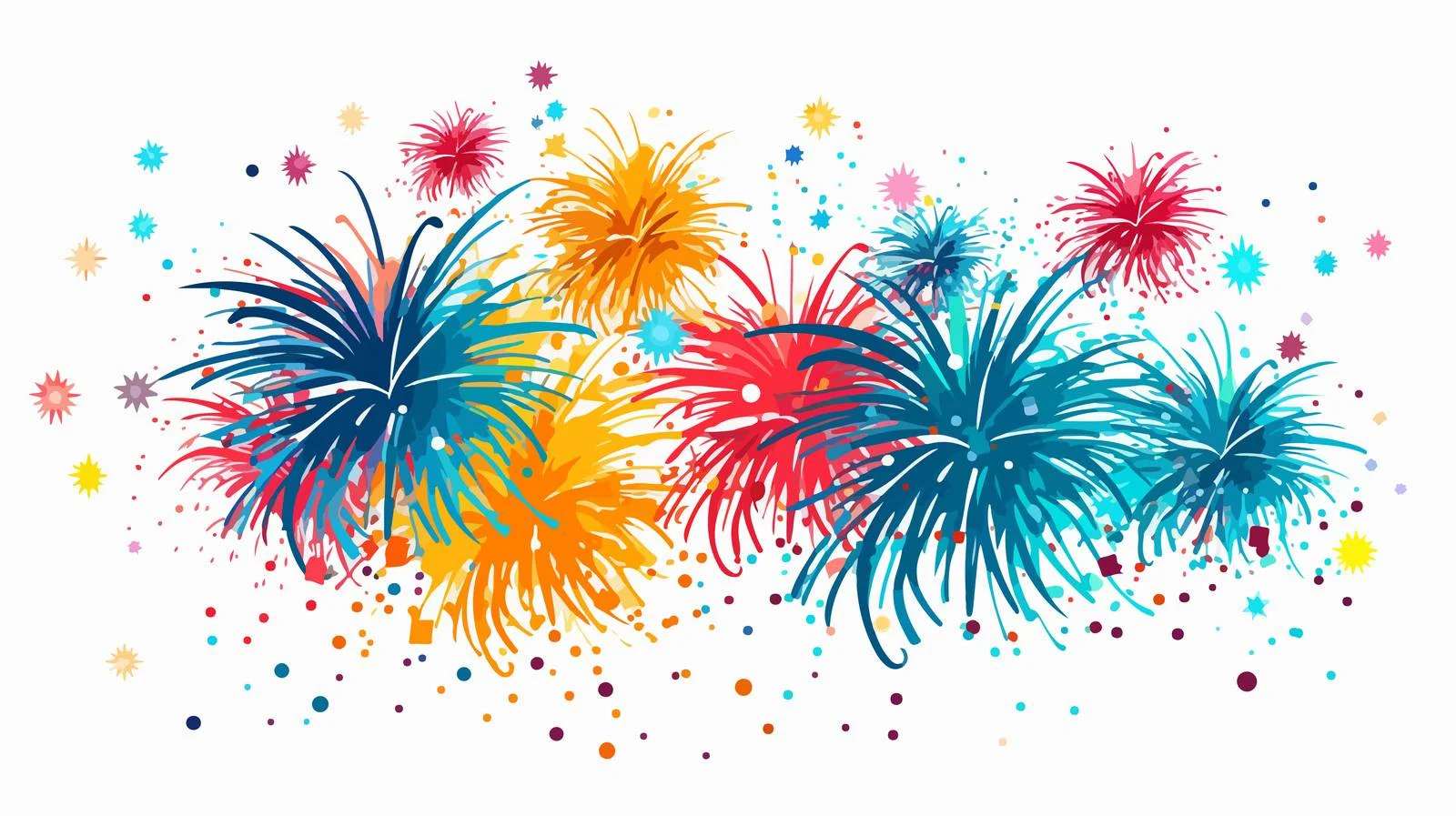 Elegant Party Fireworks Vector Illustration — free download from Dotvec