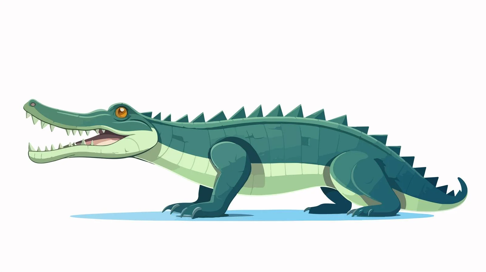 Predatory crocodile or gharial on white background — free download from Dotvec