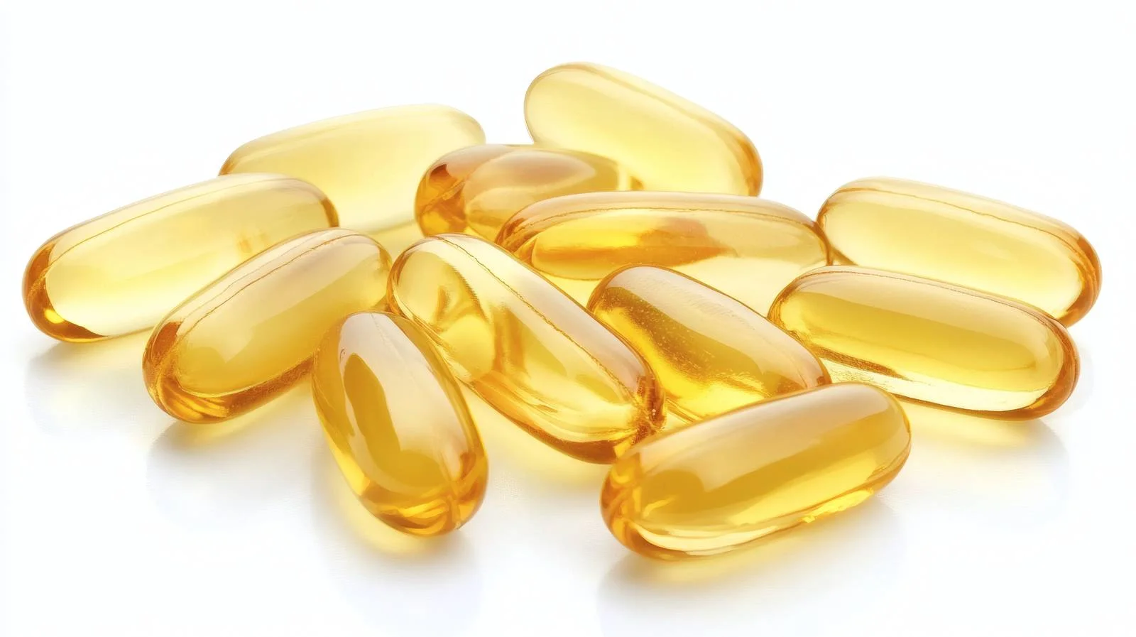Omega-3 Fish Oil Capsules on White Background — free download from Dotvec