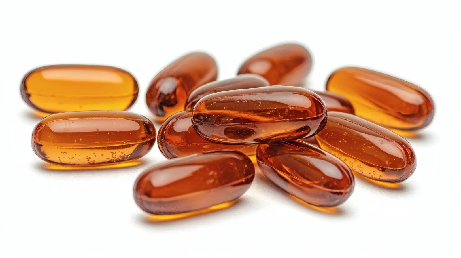 Omega-3 Fish Oil Capsules on White — free download from Dotvec