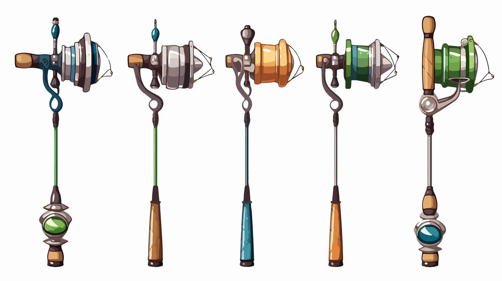 Leisure Fishing Rod with Line – free fishermen image from Dotvec