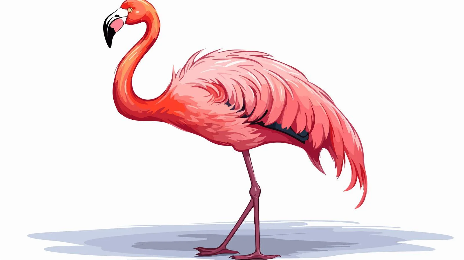 Flamingo Sketch Vector Cartoon Illustration — free download from Dotvec